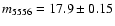 $m_{5556}=17.9\pm0.15$