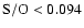 ${\rm S}/{\rm O} < 0.094$