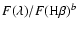 $F(\lambda)/F({\rm H}\beta)^b$