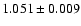 $1.051\pm0.009$