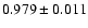 $0.979\pm0.011$