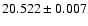 $20.522\pm0.007$