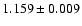 $1.159\pm0.009$