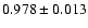 $0.978\pm0.013$