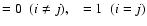 $= 0\;\; (i \neq j),\;\;\; = 1\;\; (i = j)$