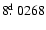 $8\hbox{$.\!\!^{\rm d}$ }0268$