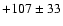 $+107\pm33$