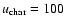 $u_{\rm char}=100$