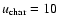 $u_{\rm char}= 10$