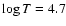 $\log{T} = 4.7$