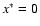 $x^\ast = 0$