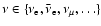$\nu\in\{{\nu_{\rm e}},{\bar\nu_{\rm e}},\nu_{\mu},\dots\}$