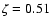 $\zeta=0.51$