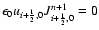 $\epsilon_0 u_{i+{\frac{1}{2}},0}J_{ i+{\frac{1}{2}},0}^{n+1}=0$