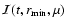 ${\cal I}(t,r_{\rm min},\mu)$