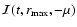 ${\cal I}(t,r_{\rm max},-\mu)$