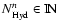 $N_{\rm Hyd}^n\in{\rm I\!N}$