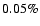 $0.05\%$