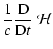 $\displaystyle \frac{1}{c}\frac{{\rm D}}{{\rm D}t}~ {\cal H}$