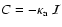 $C=-\kappa_{\rm a}~{\cal I}$