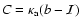 $C=\kappa_{\rm a}(b-{\cal I})$