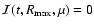 ${\cal I}(t,R_{\rm max},\mu)=0$