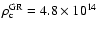 $\rho^{\rm GR}_{\rm c}=4.8\times 10^{14}$