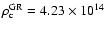 $\rho^{\rm GR}_{\rm c}=4.23\times 10^{14}$