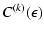 $\displaystyle {C^{(k)}}(\epsilon)$