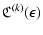 $\displaystyle {\frak{C}^{(k)}}(\epsilon)$