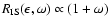 ${R}_{\rm IS}(\epsilon,\omega)\propto (1+\omega)$