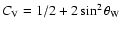$C_{\rm V}=1/2+2\sin^2\theta_{\rm W}$