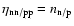$\eta_{\rm nn/pp}=n_{\rm n/p}$