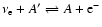 ${\nu_{\rm e}}+ A' \rightleftharpoons A + {\rm e}^-$