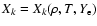 $X_k=X_k(\rho,T,{Y_{\rm e}})$