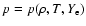 $p=p(\rho,T,{Y_{\rm e}})$
