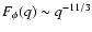 $F_\phi (q) \sim q^{-11/3}$