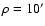 $\rho =10'$