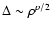 $\Delta \sim \rho^{p/2} $