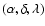 $(\alpha,\delta,\lambda)$