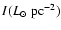 ${I} (L_{\odot}~{\rm pc}^{-2})$