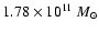 $1.78 \times 10^{11}\
M_{\odot}$