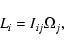\begin{displaymath}L_{i}=I_{ij}\Omega_{j},
\end{displaymath}