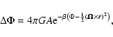 \begin{displaymath}\Delta\Phi=4\pi GA {\rm e}^{-\beta\left(\Phi-{1\over 2}({\bf\Omega}\times \vec{r})^{2}\right)},
\end{displaymath}