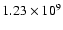$1.23\times 10^9$