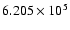 $6.205\times 10^5$