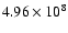 $4.96\times 10^8$
