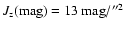 $J_{\rm z}{\rm (mag)}=13 ~ {\rm mag}/''^2$