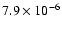 $7.9\times 10^{-6}$