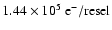 $1.44\times 10^5~{\rm e^-/resel}$